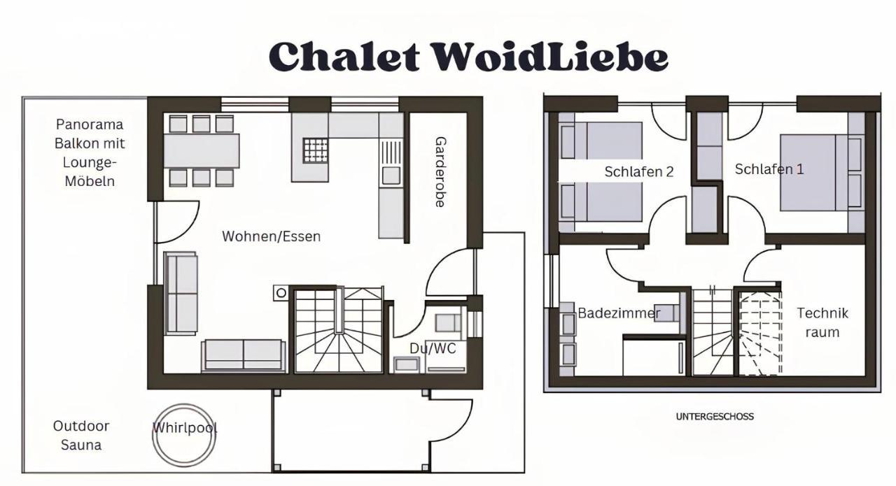 Chalets Woid_Liebe&Glueck Bodenmais Værelse billede